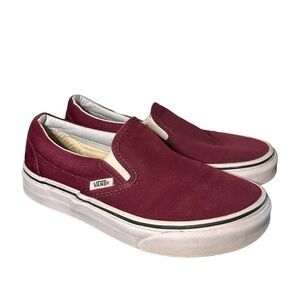 Red Vans slip ons / Maroon Vans slip ons